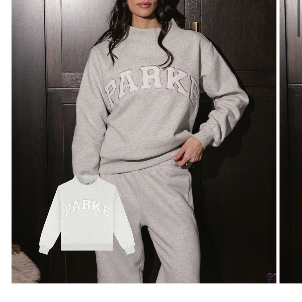 PARKE SPORT Oversized MOCKNECK Sweatshirt - Metallic